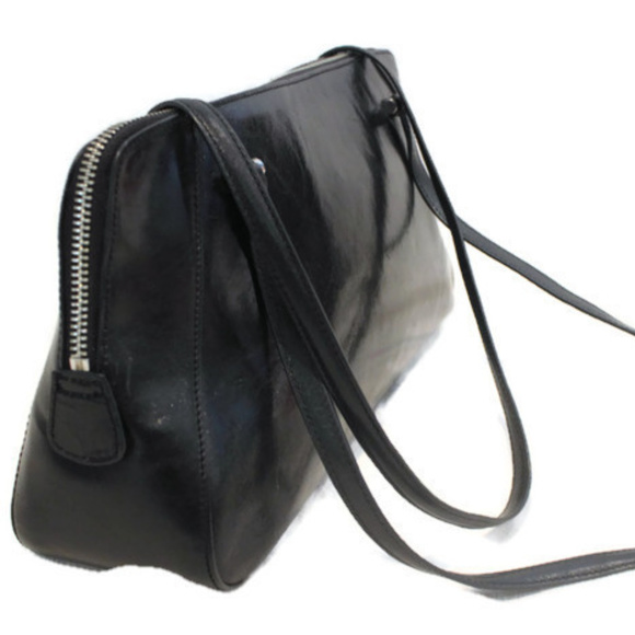 Black Leather Monsac Handbag - Picture 1 of 3